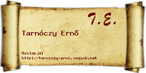 Tarnóczy Ernő névjegykártya